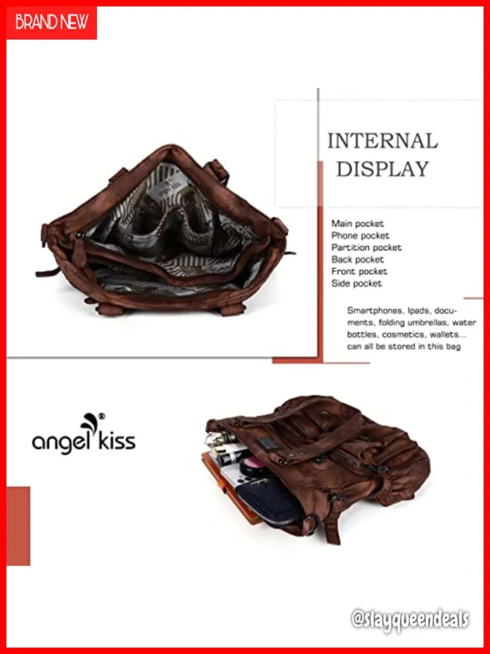 Large PU Leather Hobo Bag for Women Soft Waterproof Shoulder Crossbody Purse